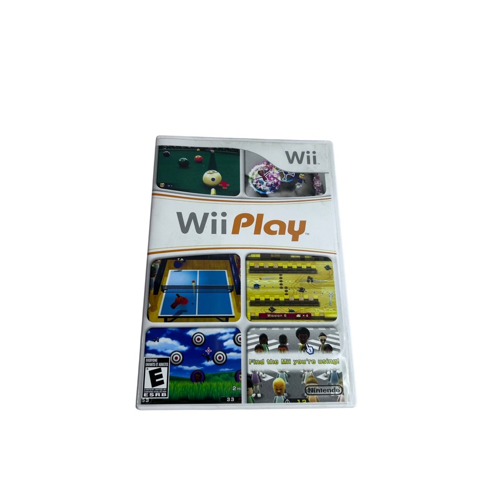 Nintendo Wii Play Game Disc White Case RVL-RHAE-USZ Everyone